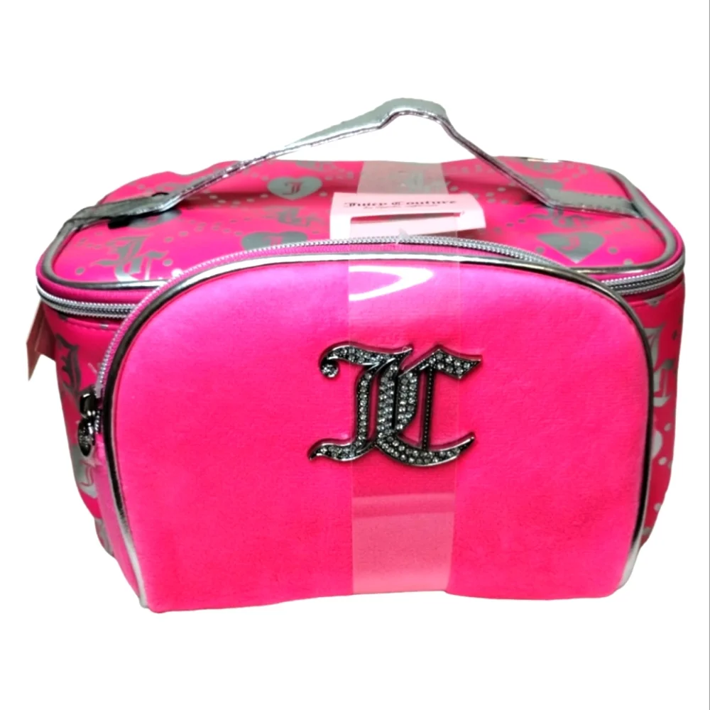 Juicy Couture Make Up Train Case Bag Set